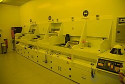 The use of photolithography in the manufacture of electronic equipment