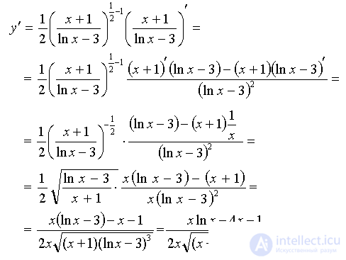   Examples of solving problems to the section limits and derivative.  differential calculus 