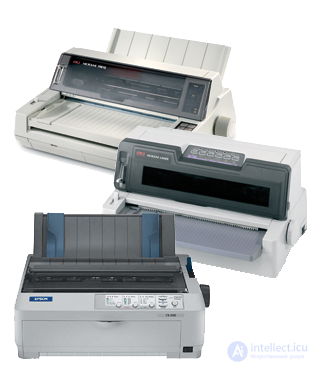 The evolution of  printing devices, printers, plotters, 3d printers
