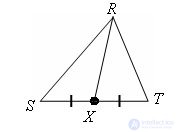   The height, median and bisector of the triangle 