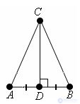   The property of the median and height of an isosceles triangle 