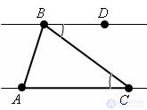   The sum of the corners of the triangle 