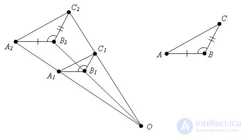   Sign of similarity of triangles on two sides and angles between them 