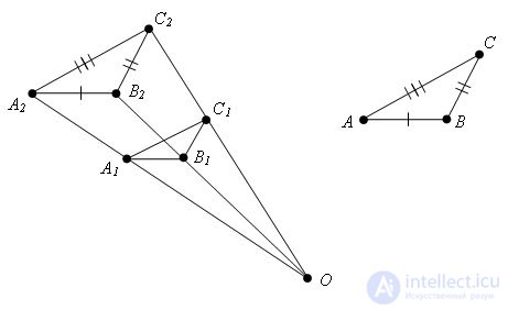   Sign of similarity of triangles on three sides 