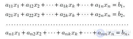   A system of m linear algebraic equations 