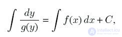   Equation with separable variables 