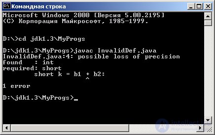   Java operations 