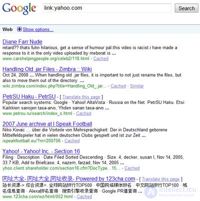Search directive Link: destroy the myths of Google