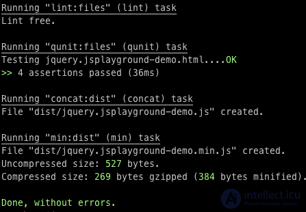   Grunt is a tool to build javascript projects. 
