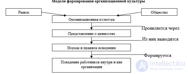   Organizational culture.  Model of organizational culture 