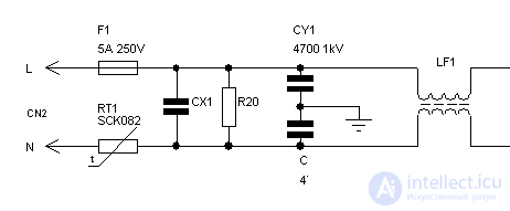 Linear and switching power supplies.  The device of computer power supplies and methods of their testing