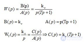   Preparation of equations of automatic control system (ACS) 